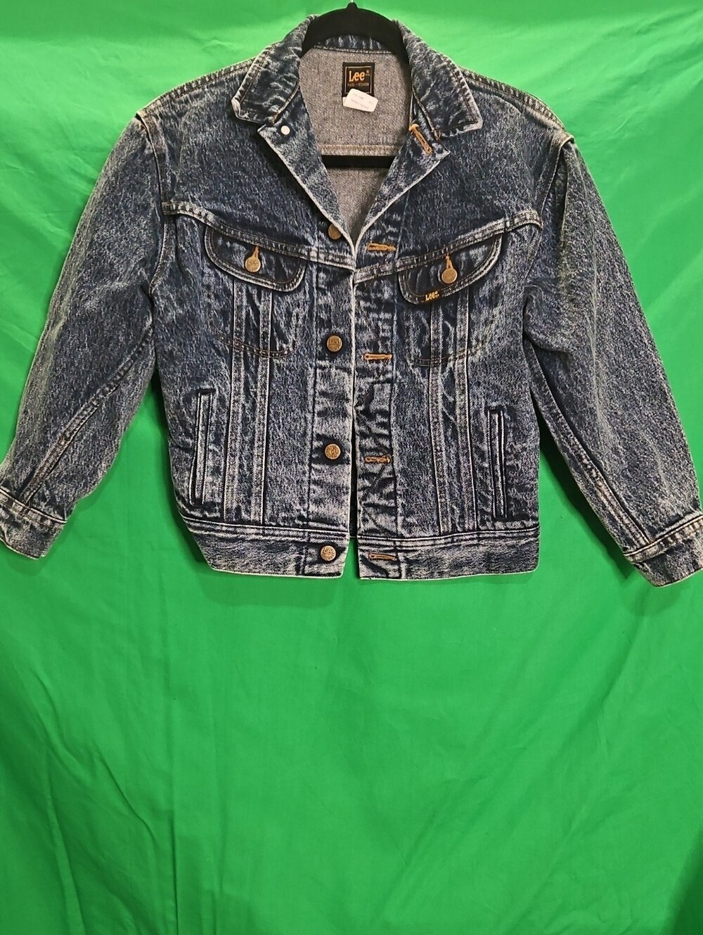 Lee Distressed Acid-Wash Blue Denim Jacket